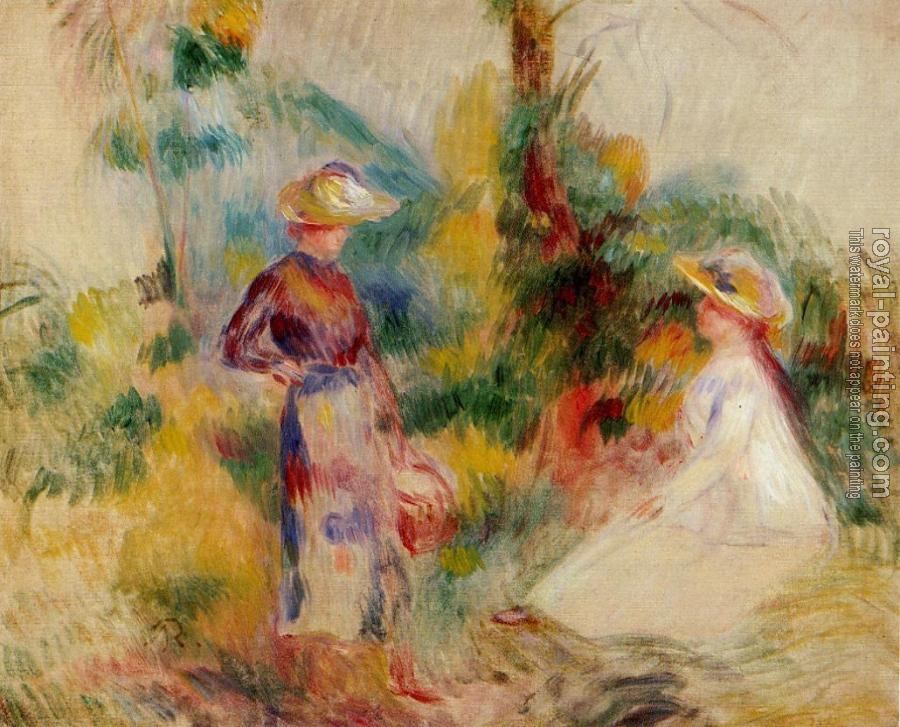 Pierre Auguste Renoir : Two Women in a Garden II